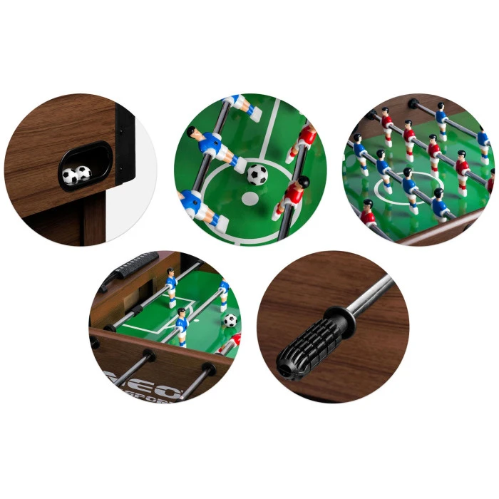 Настільний футбол Neo-Sport NS-804, 118 x 61 x 79 см - темно-коричневий