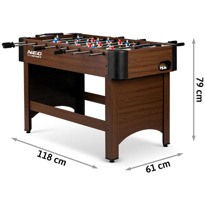 Настільний футбол Neo-Sport NS-804, 118 x 61 x 79 см - темно-коричневий