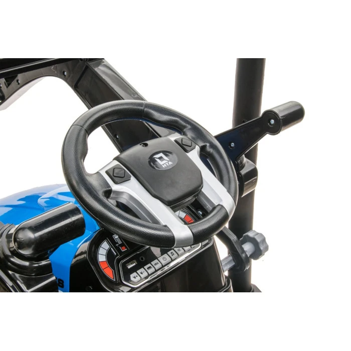 Дитячий акумуляторний трактор з причепом MEGA D68 синій