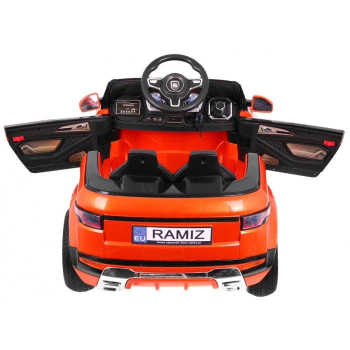 Дитячий електромобіль Rapid Racer Помаранчевий + Пульт + Вільний старт + EVA + MP3 LED
