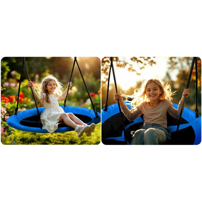 Гойдалка-гніздо Neo-Sport Swingo 110 см, чорно-синій