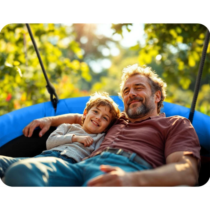 Гойдалка-гніздо Neo-Sport Swingo 110 см, чорно-синій