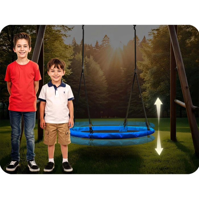 Гойдалка-гніздо Neo-Sport Swingo 110 см, чорно-синій