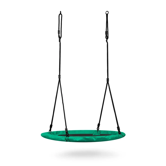 Гойдалка-гніздо Neo-Sport Swingo 110 см, чорно-зелена