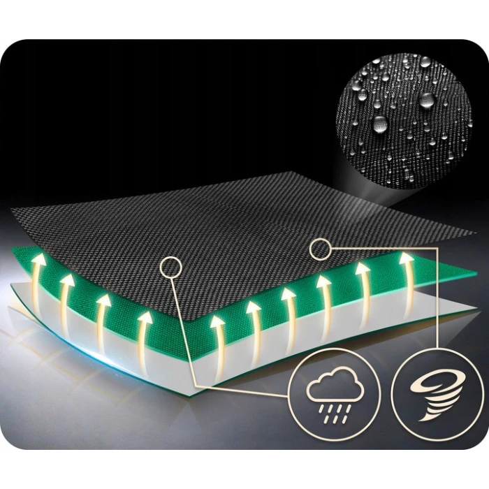 Гойдалка-гніздо Neo-Sport Swingo 110 см, чорно-зелена