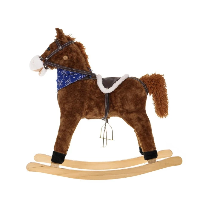 Лошадка качалка Ramiz FDRK099-1, темно-коричневая