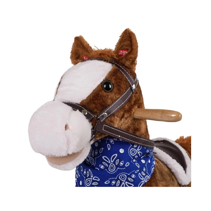 Лошадка качалка Ramiz FDRK099-1, темно-коричневая