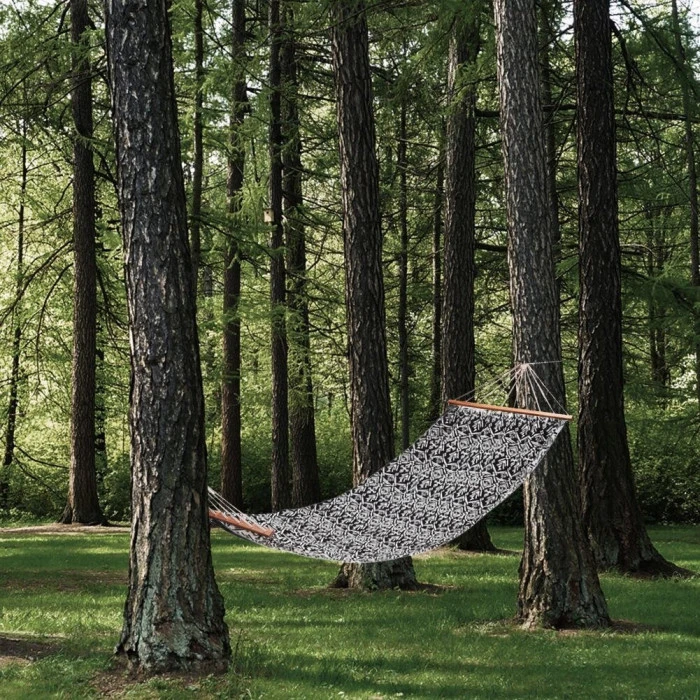 Гамак одноместный PROGARDEN 200 x 80 см – черно-белый.