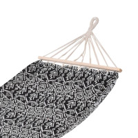 Гамак одномісний PROGARDEN 200 x 80 см - чорно-білий