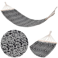 Гамак одномісний PROGARDEN 200 x 80 см - чорно-білий