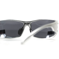 Окуляри захисні в металевій оправі Global Vision Bad-Ass-2 Silver (gray), сірі