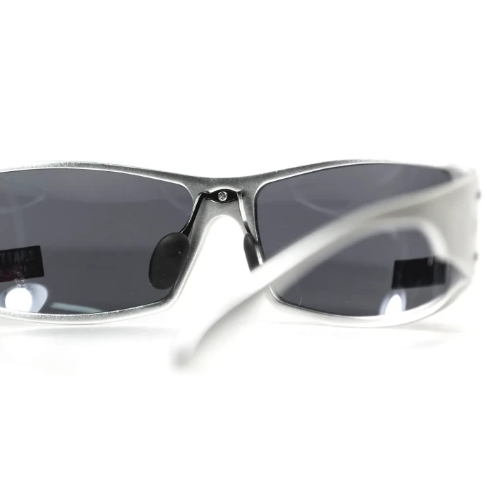 Очки защитные в металлической оправе Global Vision Bad-Ass-2 Silver (gray), серые