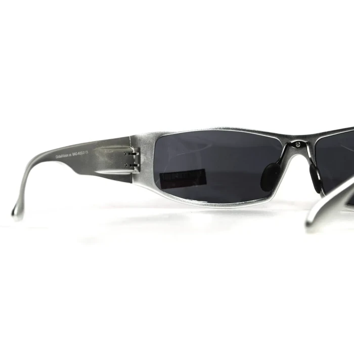 Очки защитные в металлической оправе Global Vision Bad-Ass-2 Silver (gray), серые