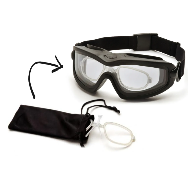 Окуляри захисні з ущільнювачем Pyramex V2G-XP + RX Anti-Fog, прозорі