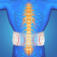 Поясничный декомпрессионный пояс inSPORTline Ronyo - белый/L