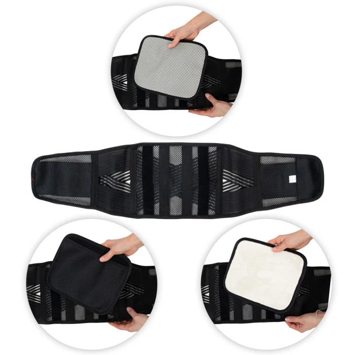 Поясничный пояс с самонагреванием inSPORTline Avochi - черный/XL