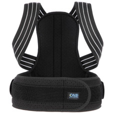 Корректор осанки для спины KP207 ONE FITNESS - черный/размер М