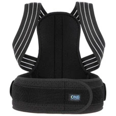 Корректор осанки для спины KP207 ONE FITNESS - черный/размер М