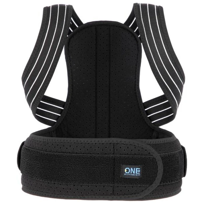 Корректор осанки для спины KP207 ONE FITNESS - черный/размер М