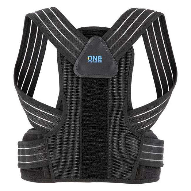 Коректор осанки для спини KP207 ONE FITNESS - чорний/розмір М
