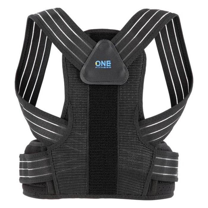 Корректор осанки для спины KP207 ONE FITNESS - черный/размер М