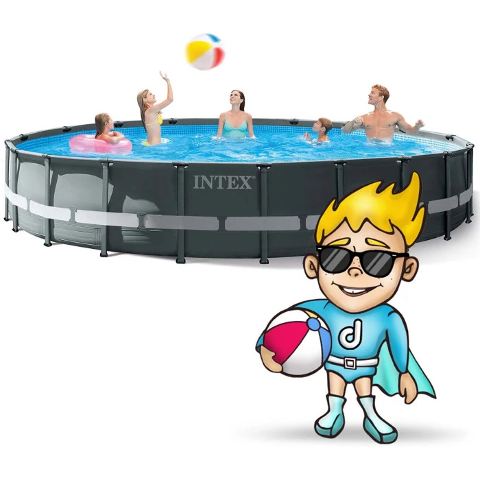 Бассейн каркасный 21в1 INTEX 26334, 610 x 122 см + самокат