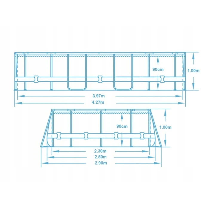 Бассейн каркасный Bestway 56714N 427 х 250 х 100 см