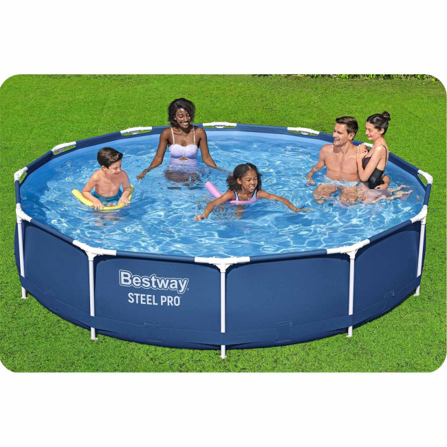 Басейн каркасний 16в1 Bestway 56681 366 x 76 см + машина для створення бульбашок