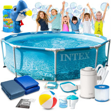 Бассейн каркасный 16в1 INTEX 28208, 305 x 76 см + машина для создания пузырей