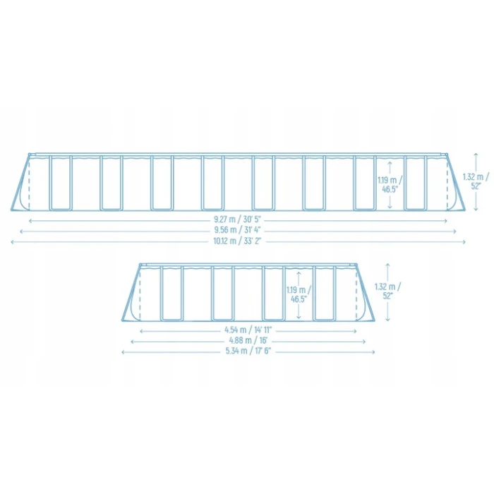 Бассейн каркасный 11в1 Bestway 561KJ 956 х 488 х 132 см