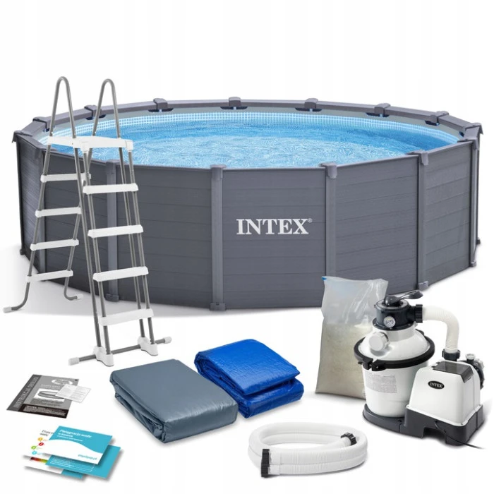 Бассейн каркасный панельный 12в1 Intex 26384 478 × 124 см