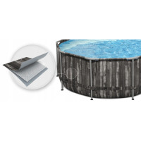 Бассейн каркасный овальный Bestway Power, 732 х 366 х 122 см, с фильтрующим насосом, темно-коричневый