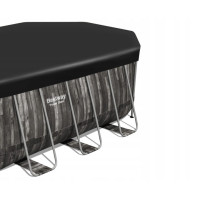 Бассейн каркасный овальный Bestway Power, 732 х 366 х 122 см, с фильтрующим насосом, темно-коричневый