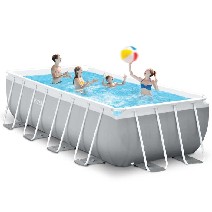 Басейн каркасний прямокутний 18в1 INTEX 26792, 488 x 244 x 107 см, сірий