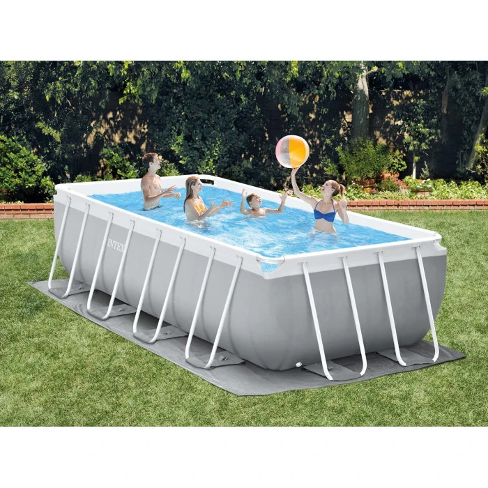 Басейн каркасний прямокутний 18в1 INTEX 26792, 488 x 244 x 107 см, сірий