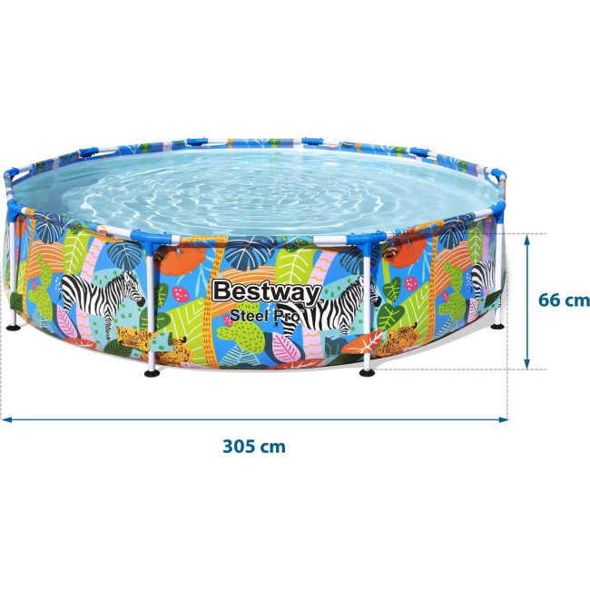 Бассейн каркасный 4в1 Bestway 56985 Steel Pro 305 см