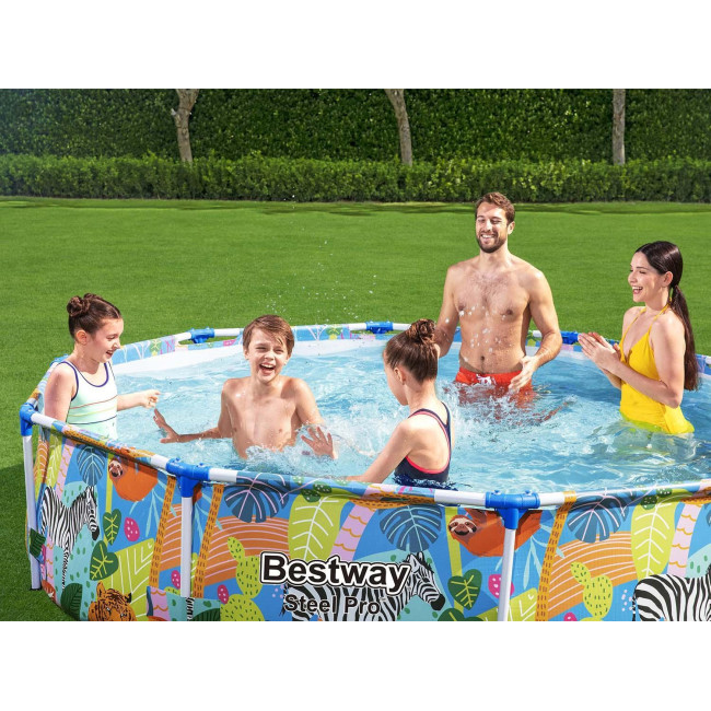 Бассейн каркасный 4в1 Bestway 56985 Steel Pro 305 см
