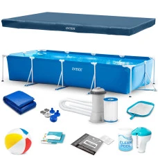 Бассейн каркасный прямоугольный 15в1 INTEX 28273, 450 x 220 x 84 см
