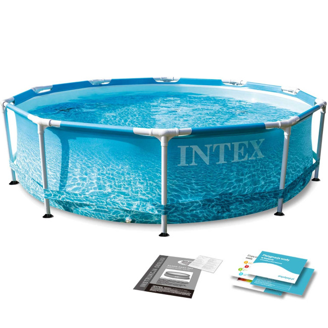 Бассейн каркасный INTEX 28206 305 х 76 см, морской принт