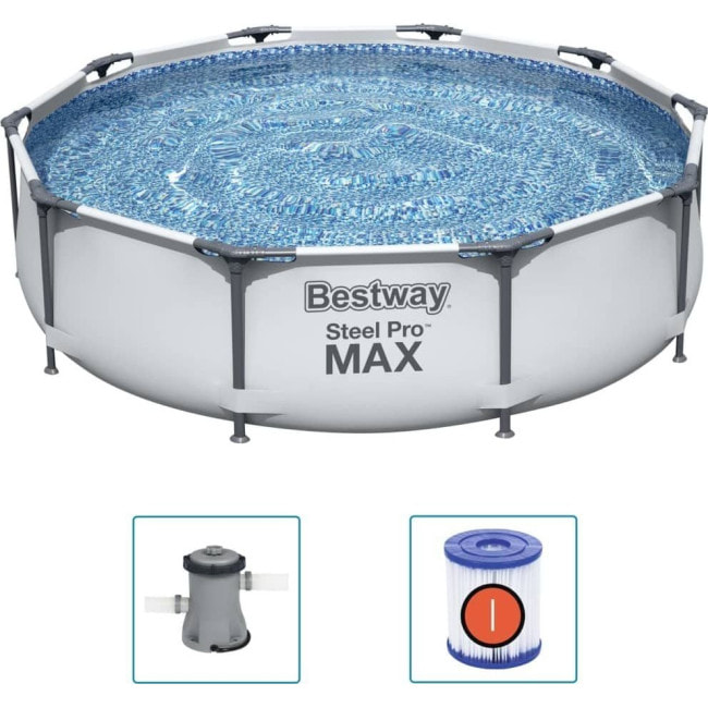 Бассейн каркасный 3в1 Bestway 56408 Steel Pro Max 305 см