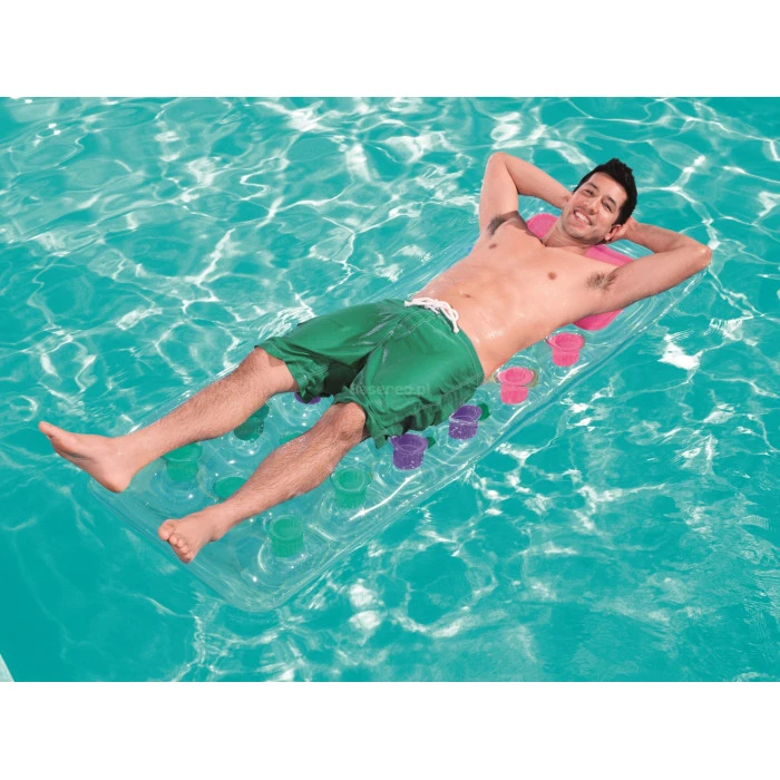 Матрас надувной пляжный с окошком Bestway 43040 прозрачный, 188 x 71 см