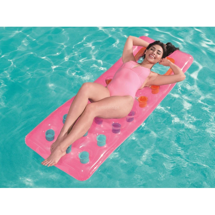 Матрац надувний пляжний з віконцем Bestway 43040 рожевий, 188 x 71 см