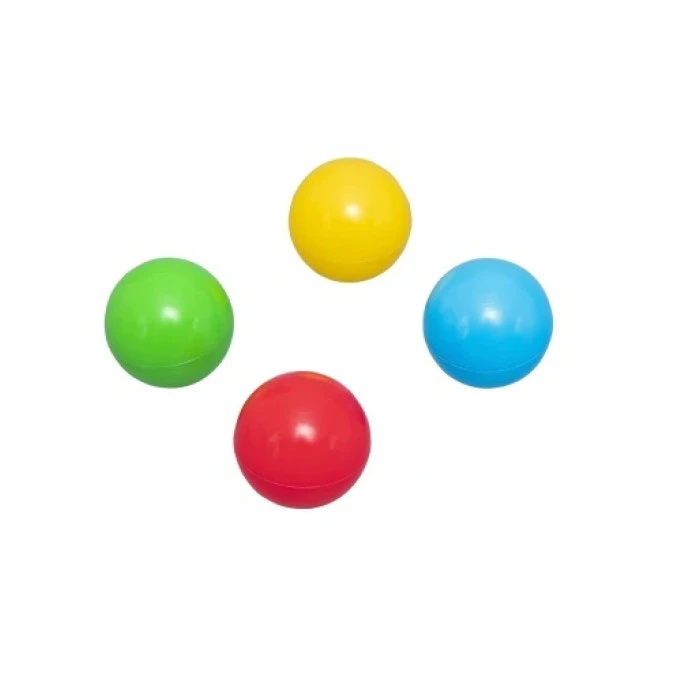 Набір 100 м'ячиків для сухих басейнів BESTWAY 5,85 см 4 кольори + сумка 52648