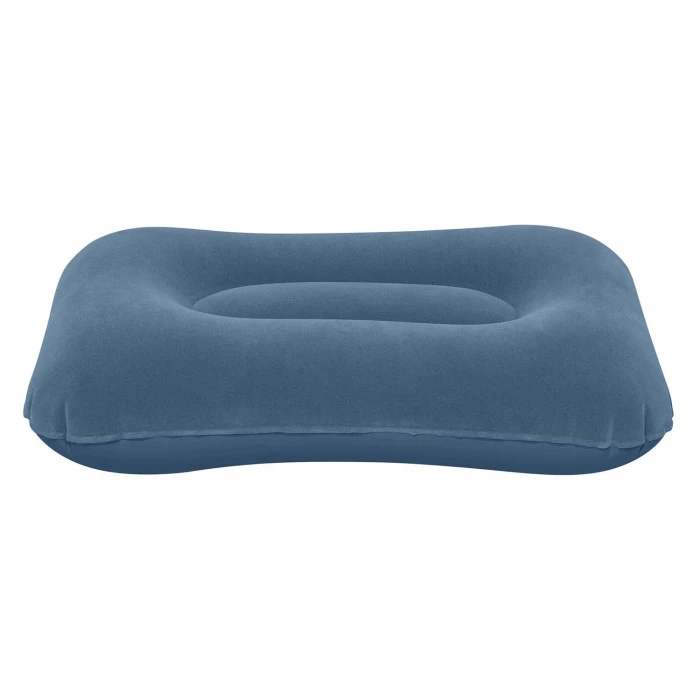 Велюровая надувная подушка 42 x 26 см. Bestway 67121 темно-синяя