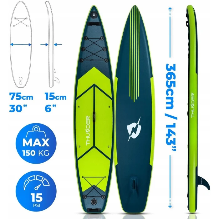 Надувная доска SUP (Сапборд) THUNDER VISO 365