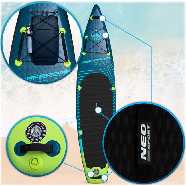 Надувная SUP доска (Сапборд) NeoSport 170300 Reefbreak 350