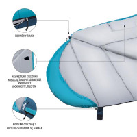 Спальный мешок NILS CAMP NC2012 серо-голубой