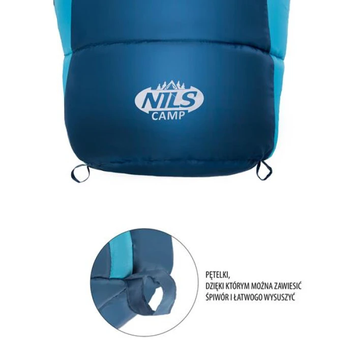 Спальный мешок NILS CAMP NC2012 серо-голубой