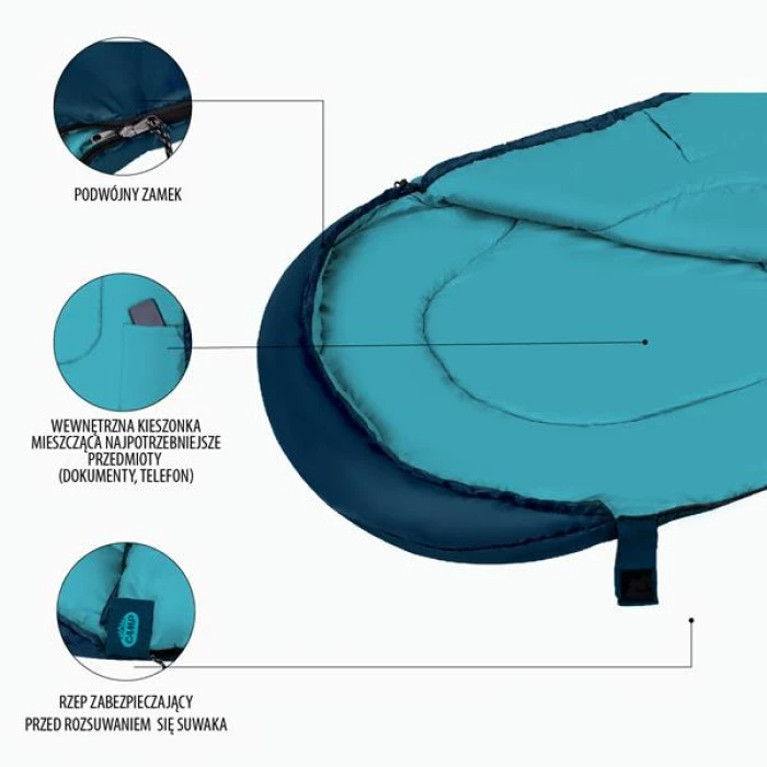 Спальный мешок размер L NILS CAMP NC2008 сине-голубой