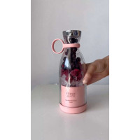 Портативный беспроводной мини блендер для полосы Prime Sport FRESH JUICE - 350 мл, розовый